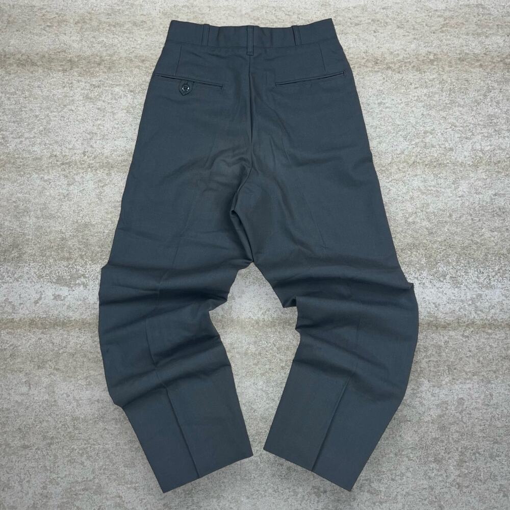 Vintage 90s Military Wool Dress Pants 25x26 Straight Leg Olive Green Flat Front